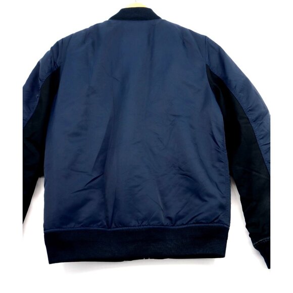 Carhartt Mens Navy Bomber Jacket With Zipper & Pocket Details - Picture 2 of 16
